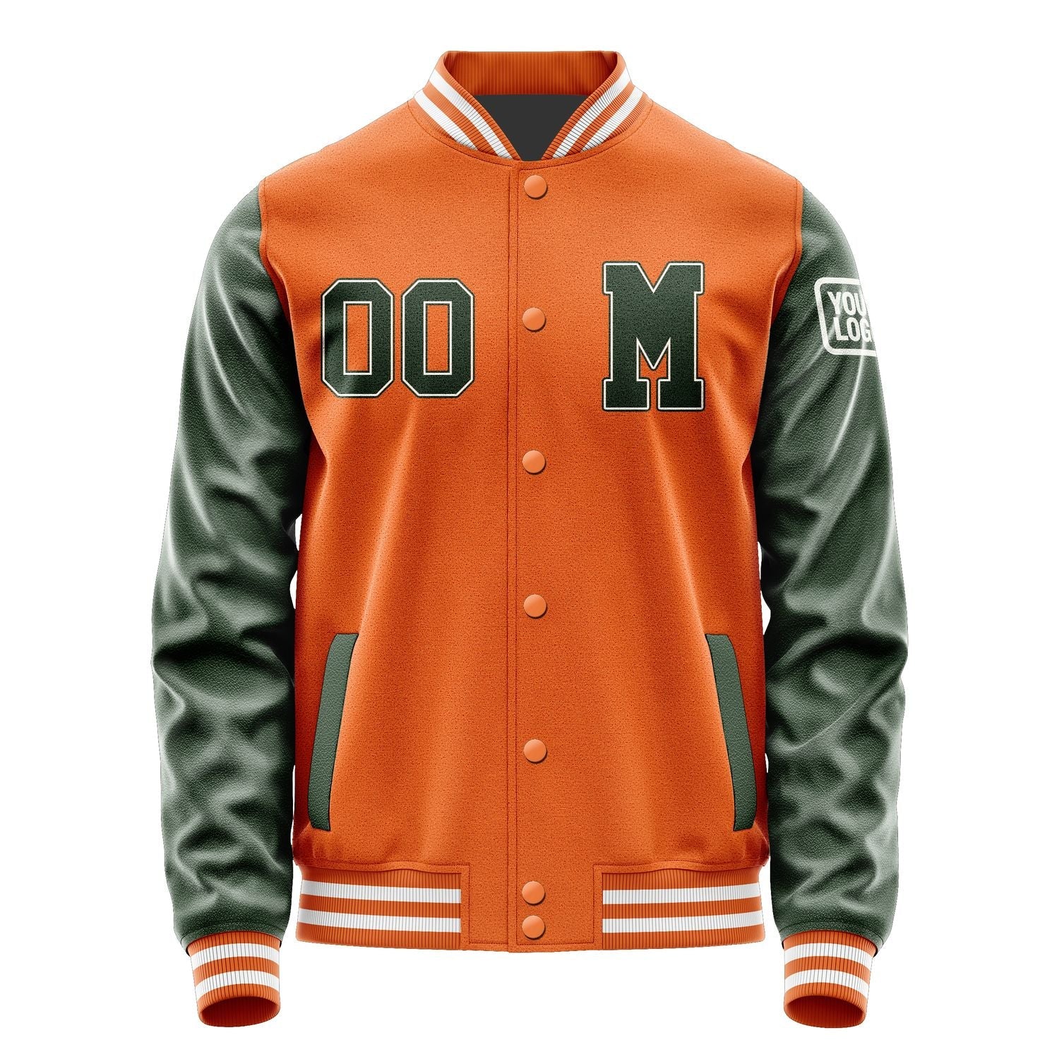 Custom Orange Dark Green Jacket Jb2828062818061818