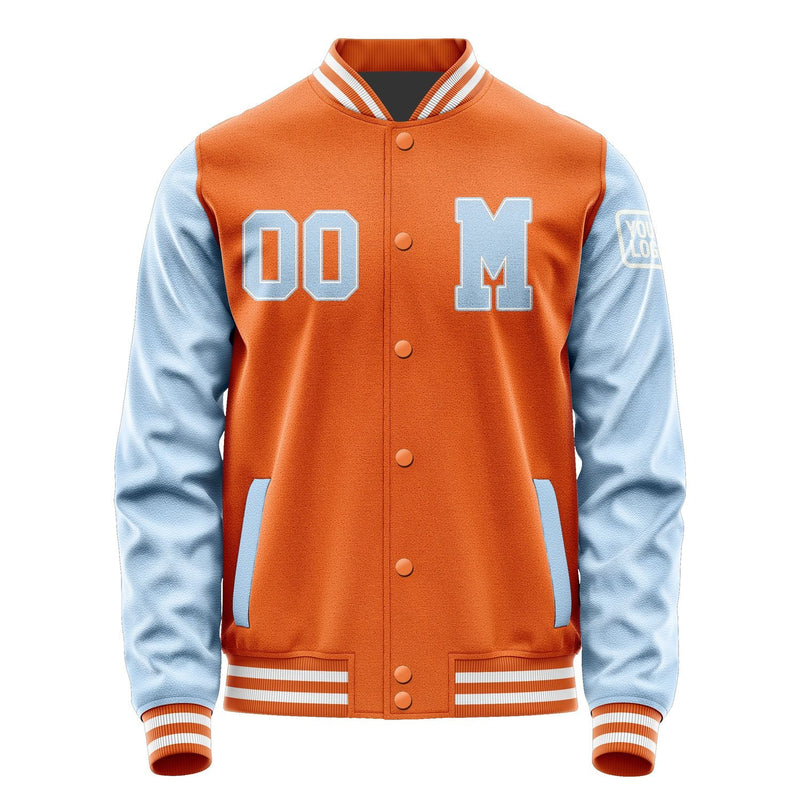 Custom Orange Light Blue Jacket Jb2828082818081818