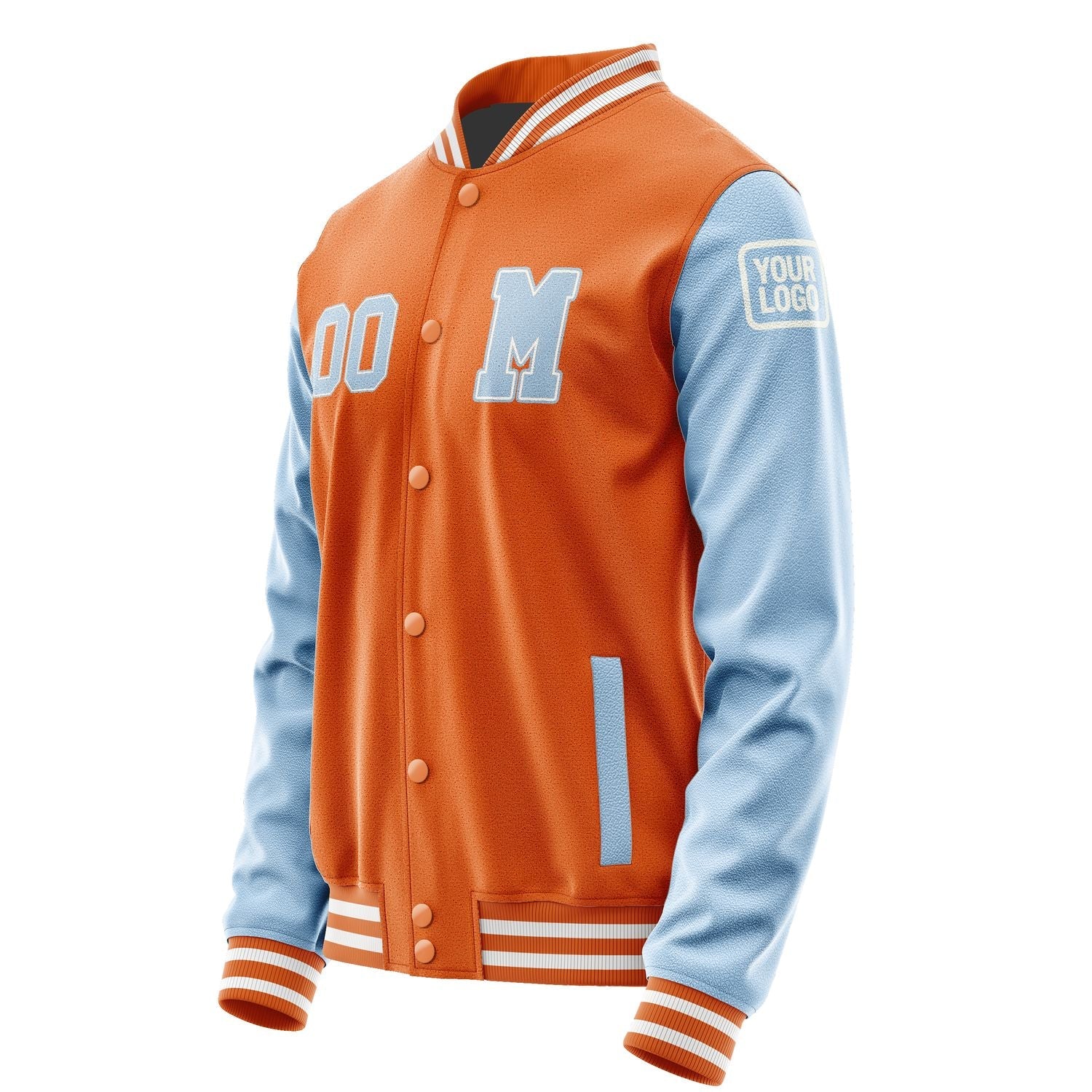 Custom Orange Light Blue Jacket Jb2828082818081818