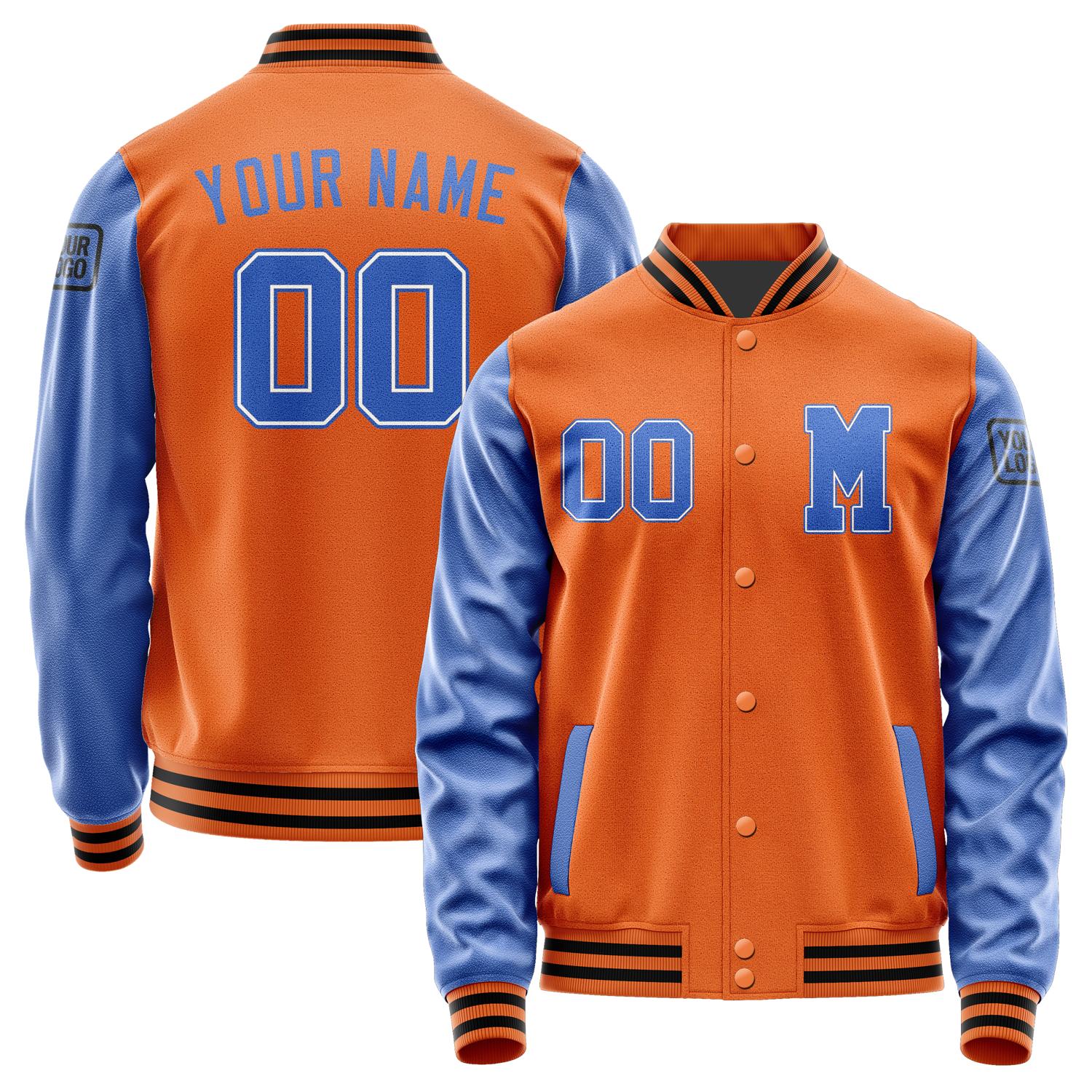 Custom Orange Sky Blue Jacket Jb2828092817091817