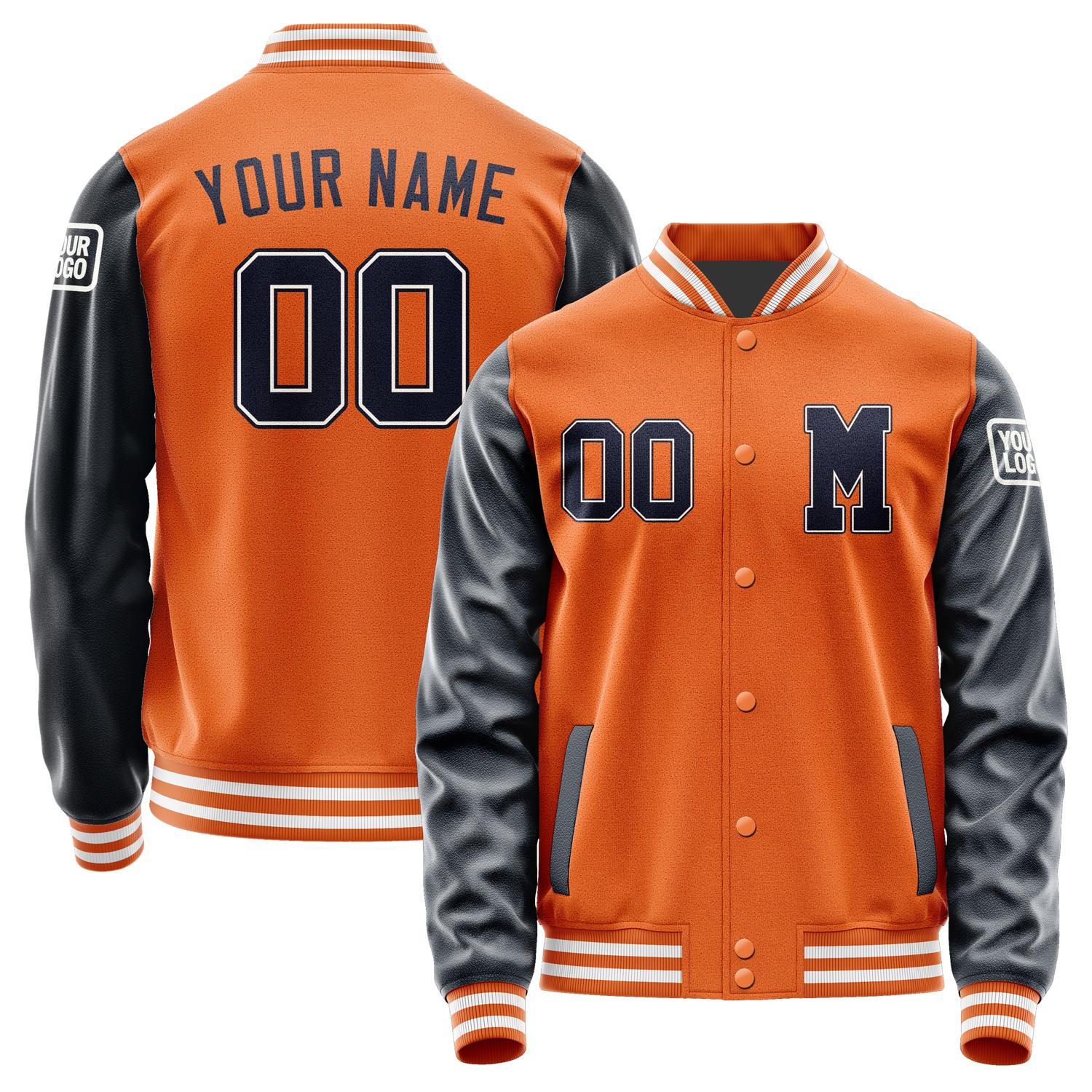 Custom Orange Navy Jacket Jb2828112818111818