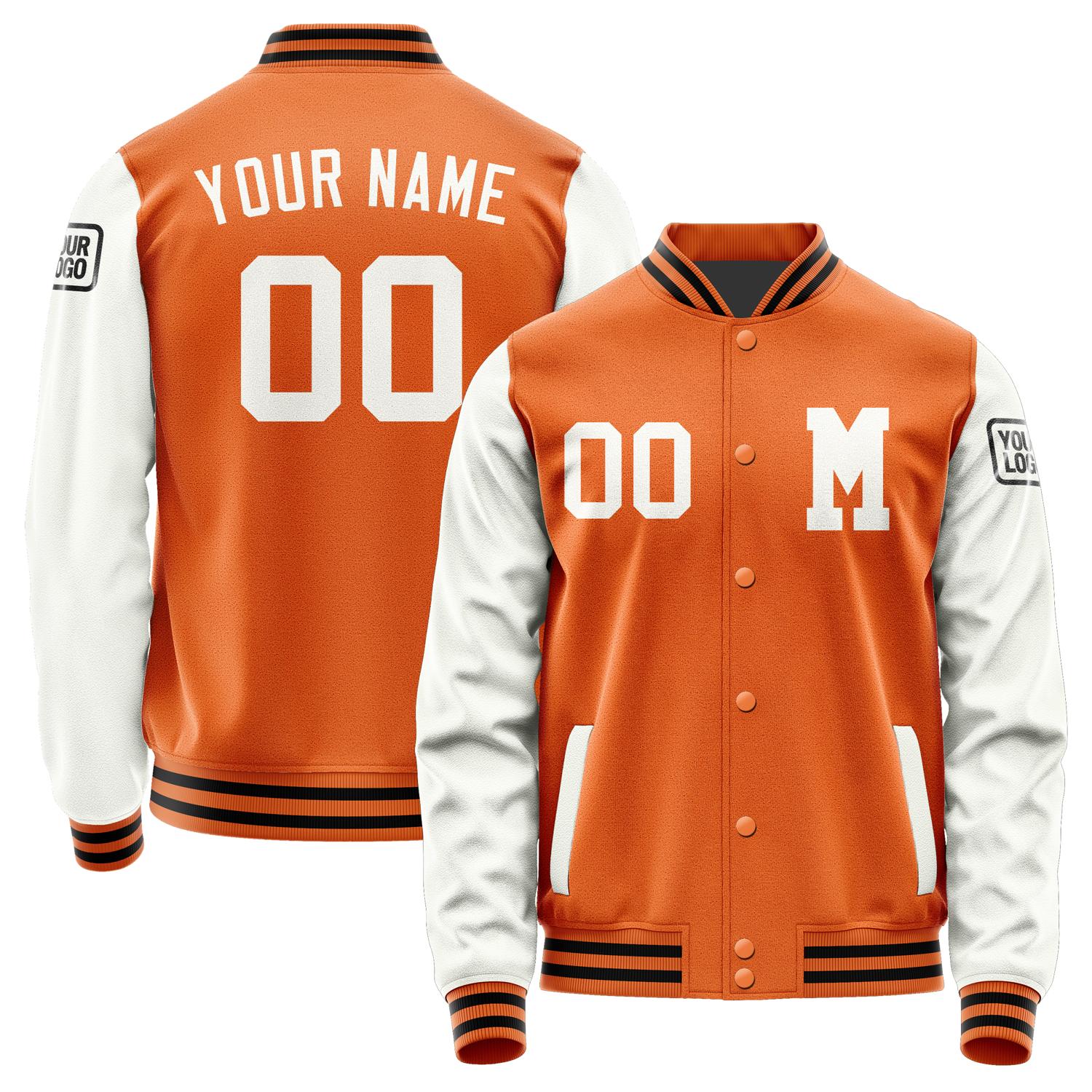 Custom Orange White Jacket Jb2828182817181817
