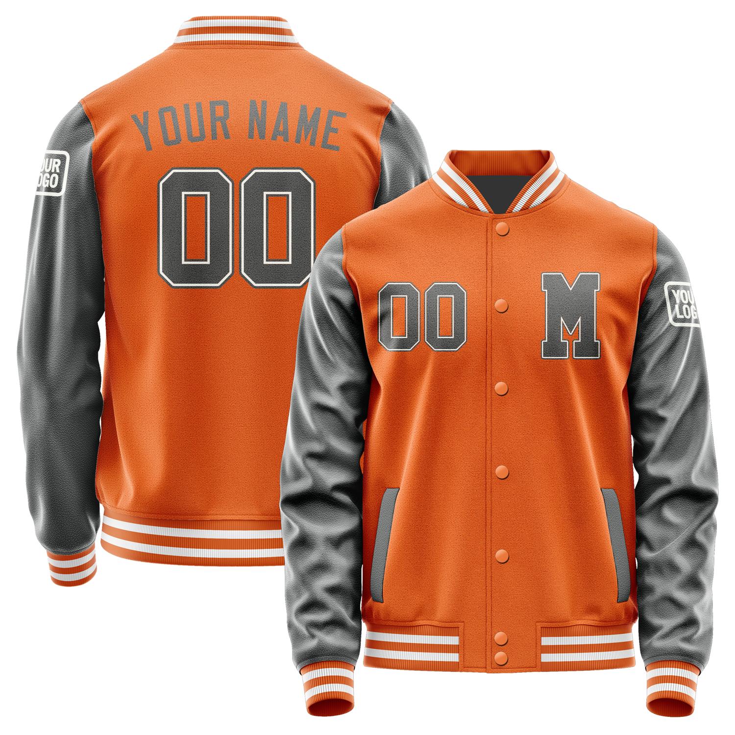 Custom Orange Dark Grey Jacket Jb2828202818201818
