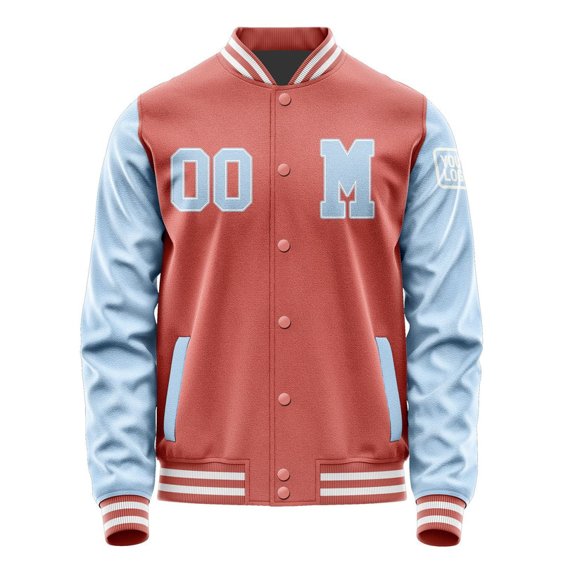 Custom Copper Rose Light Blue Jacket Jb2929082918081818