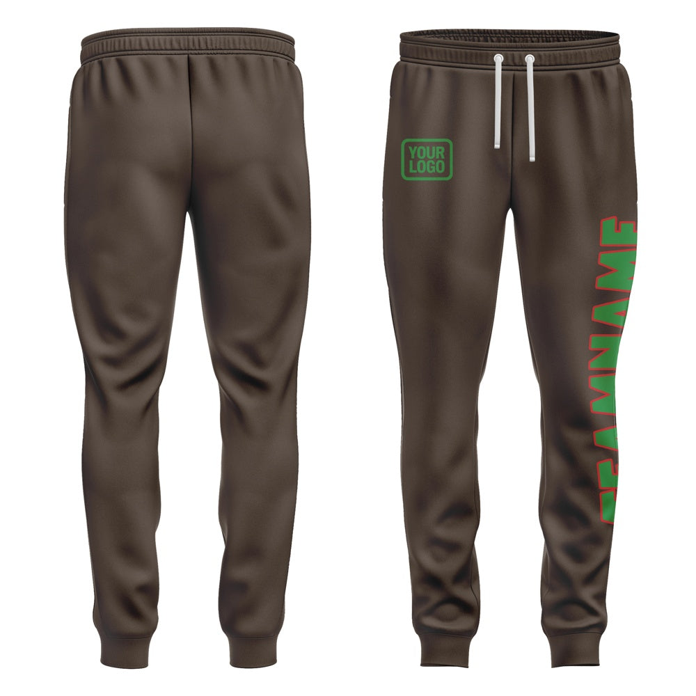Custom Brown Emerald Green Pants