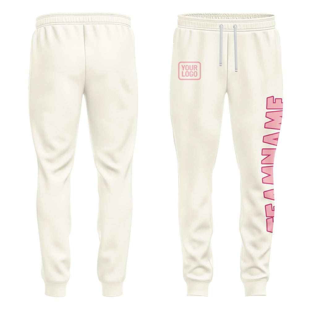 Custom Cream Light Pink Pants