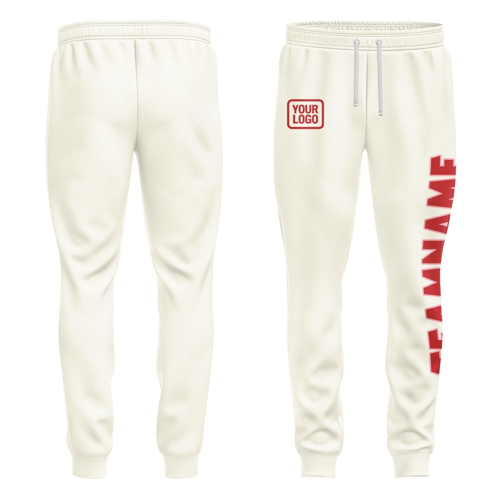Custom Cream Red Pants