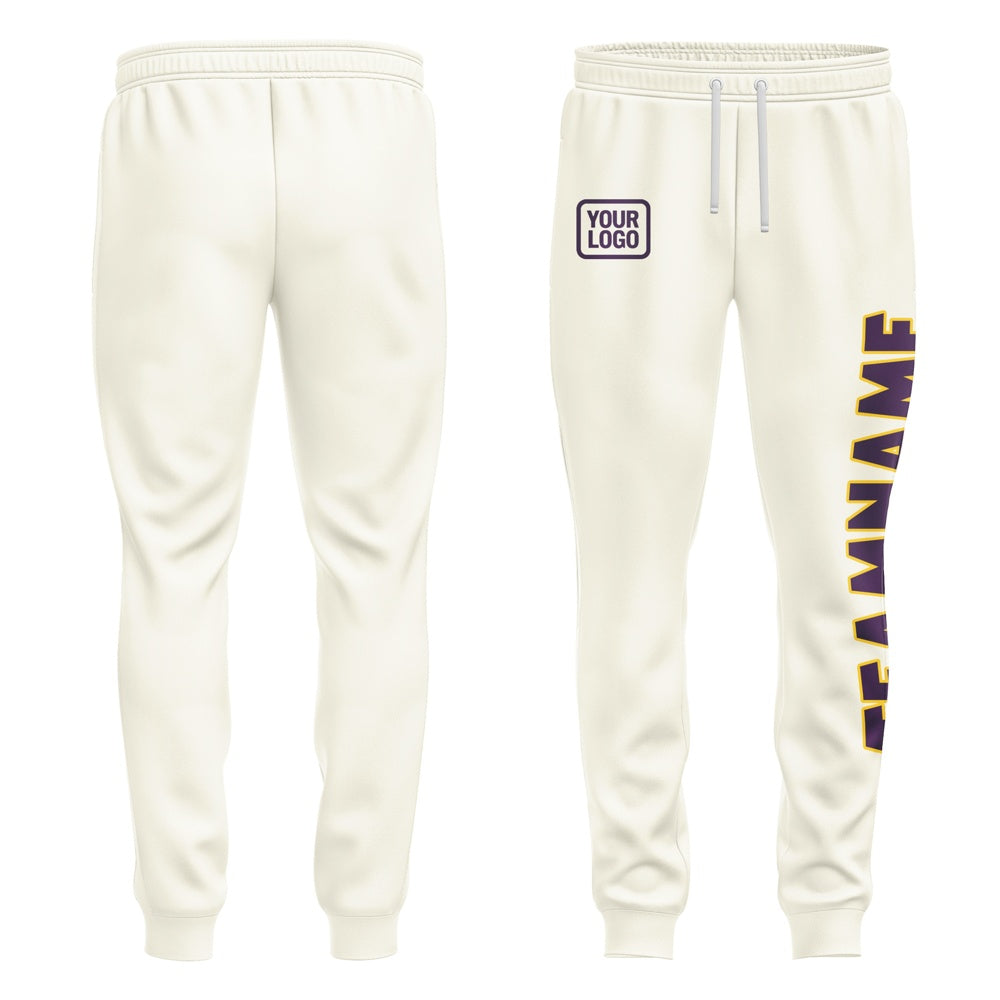 Custom Cream Purple Pants