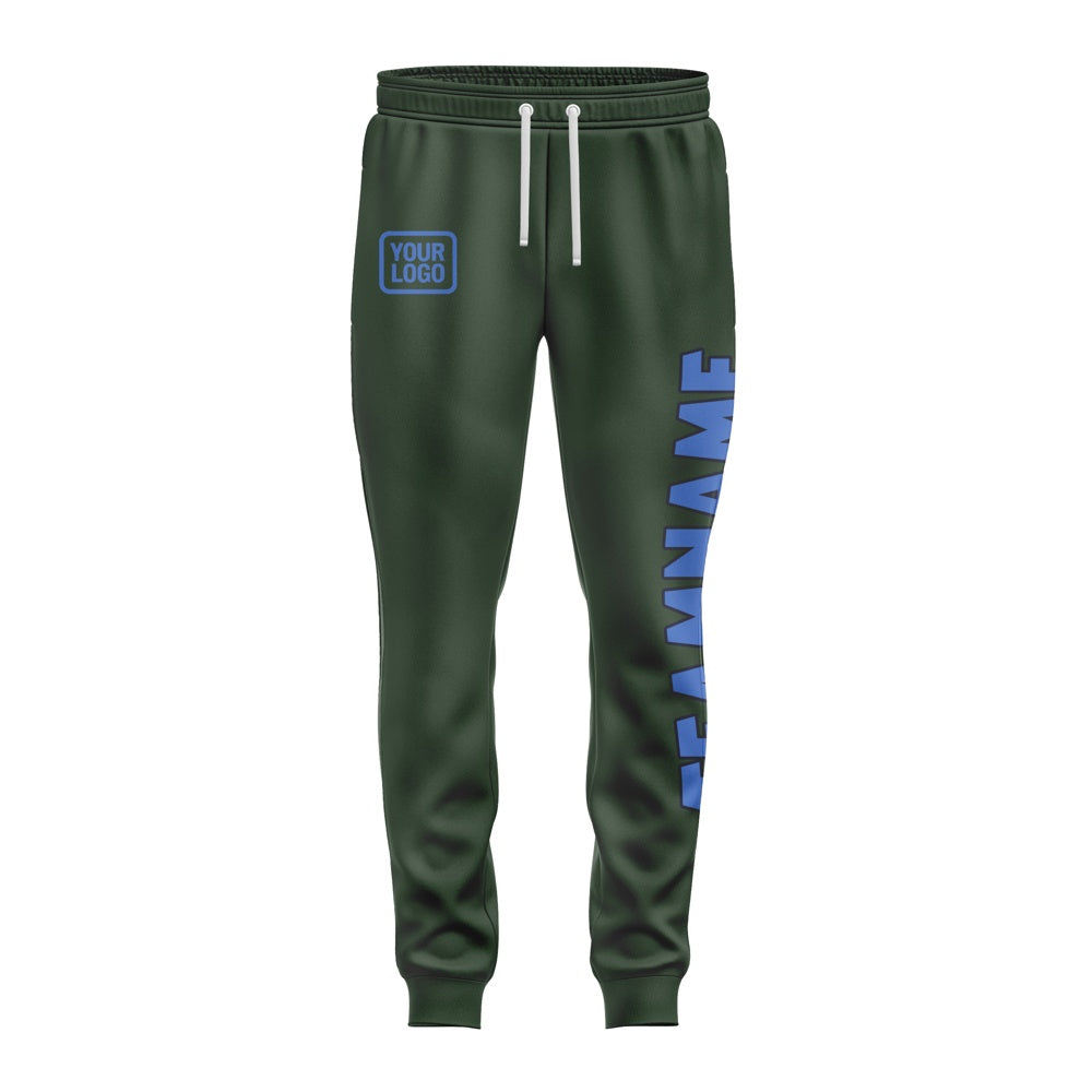 Custom Dark Green Sky Blue Pants