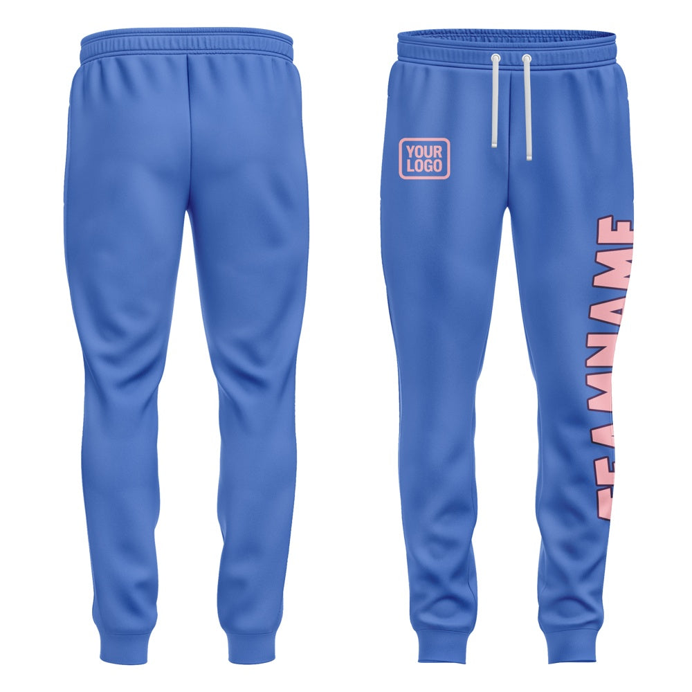 Custom Sky Blue Light Pink Pants