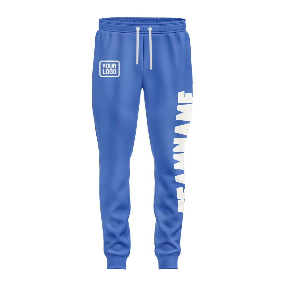 Custom Sky Blue White Pants