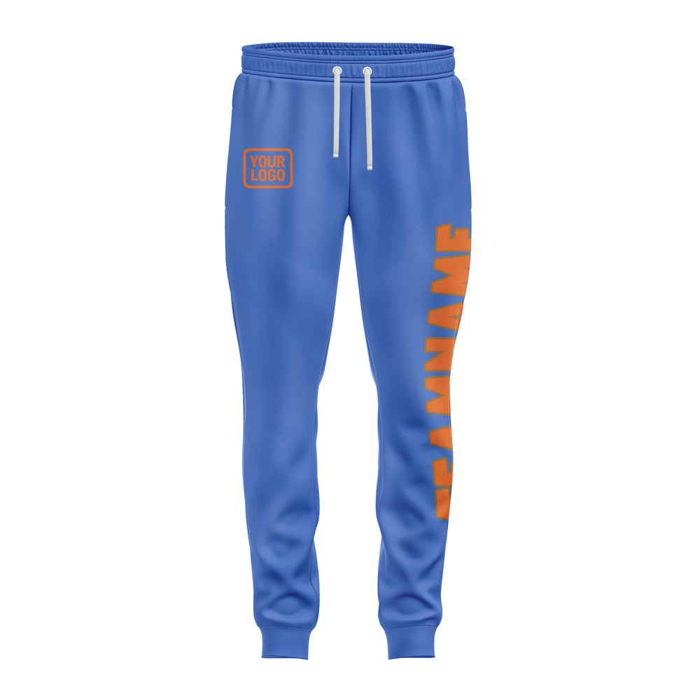 Custom Sky Blue Orange Pants