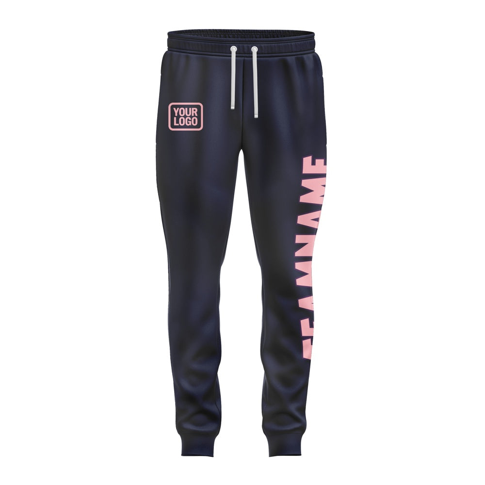Custom Navy Light Pink Pants