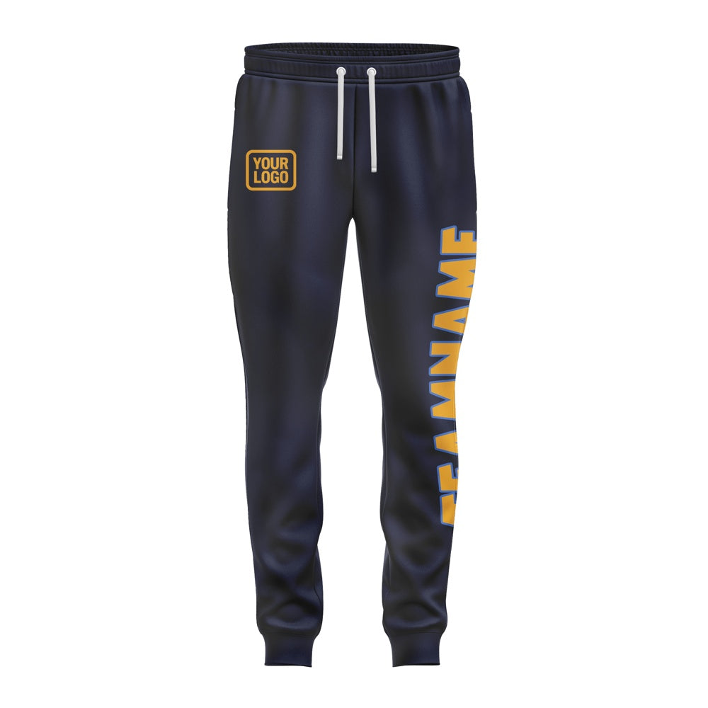 Custom Navy Yellow Pants