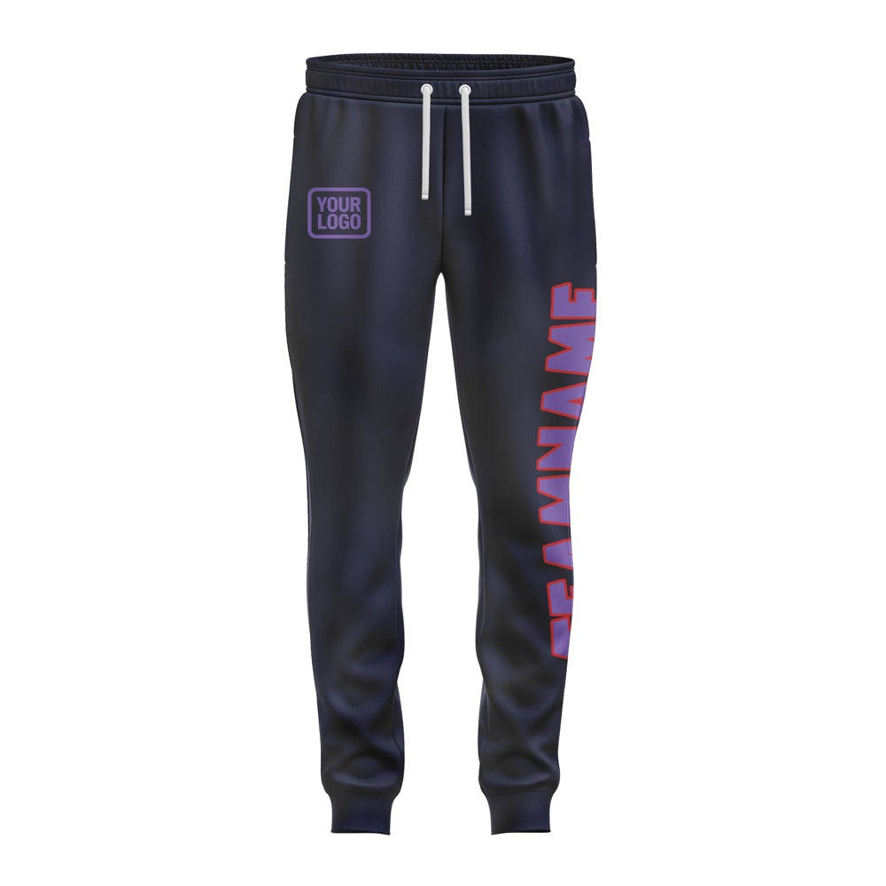Custom Navy Light Purple Pants