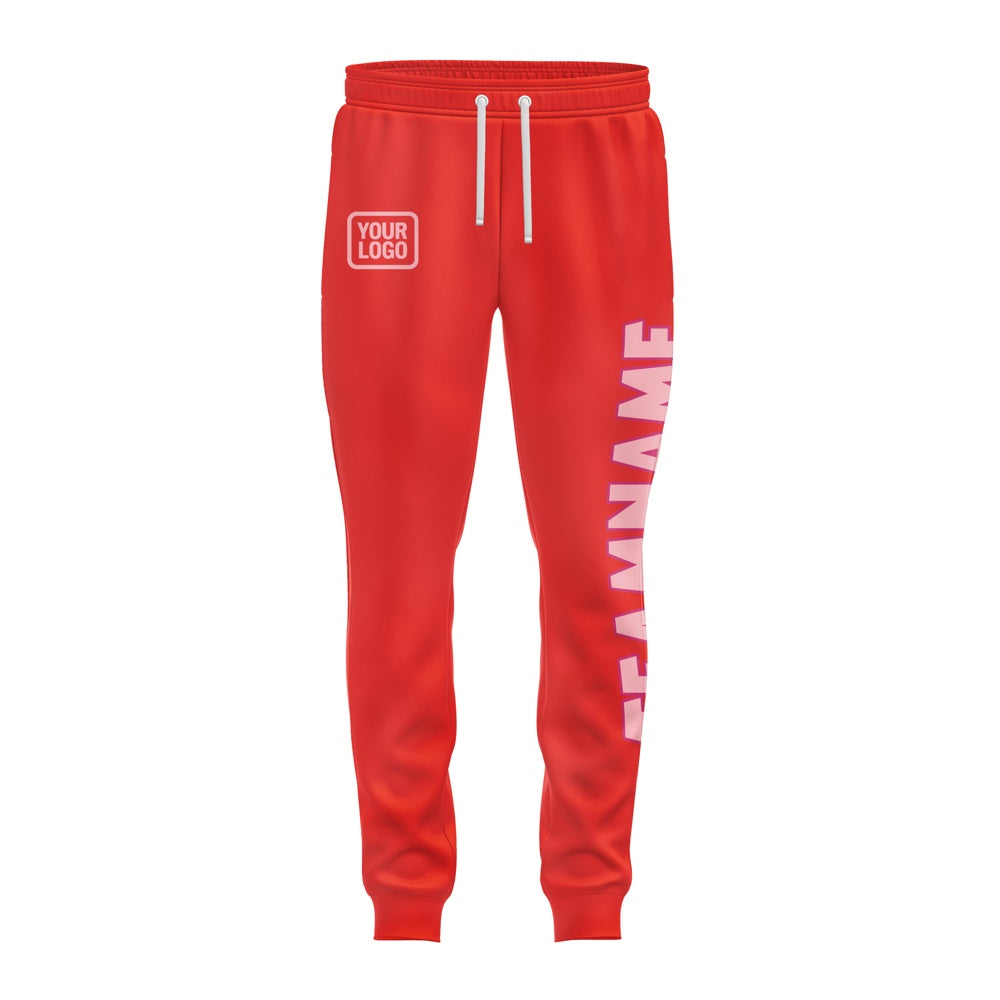 Custom Orange Red Light Pink Pants