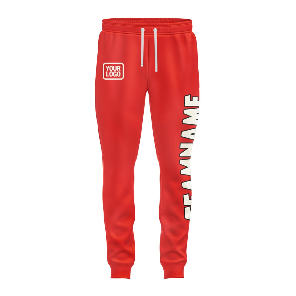 Custom Orange Red Cream Pants