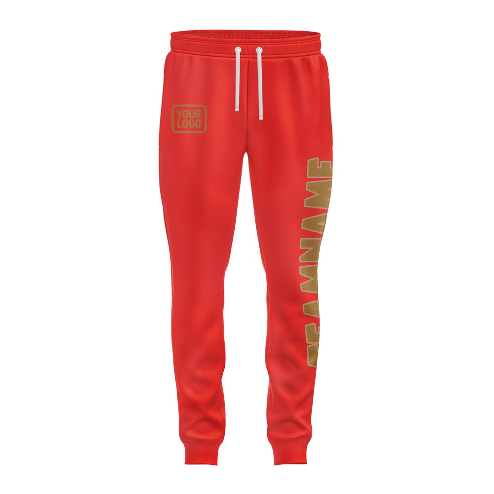 Custom Orange Red Khaki Pants