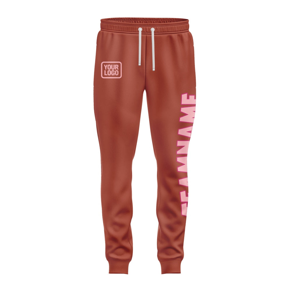 Custom Coral Red Light Pink Pants