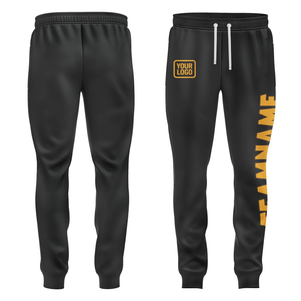 Custom Black Yellow Pants