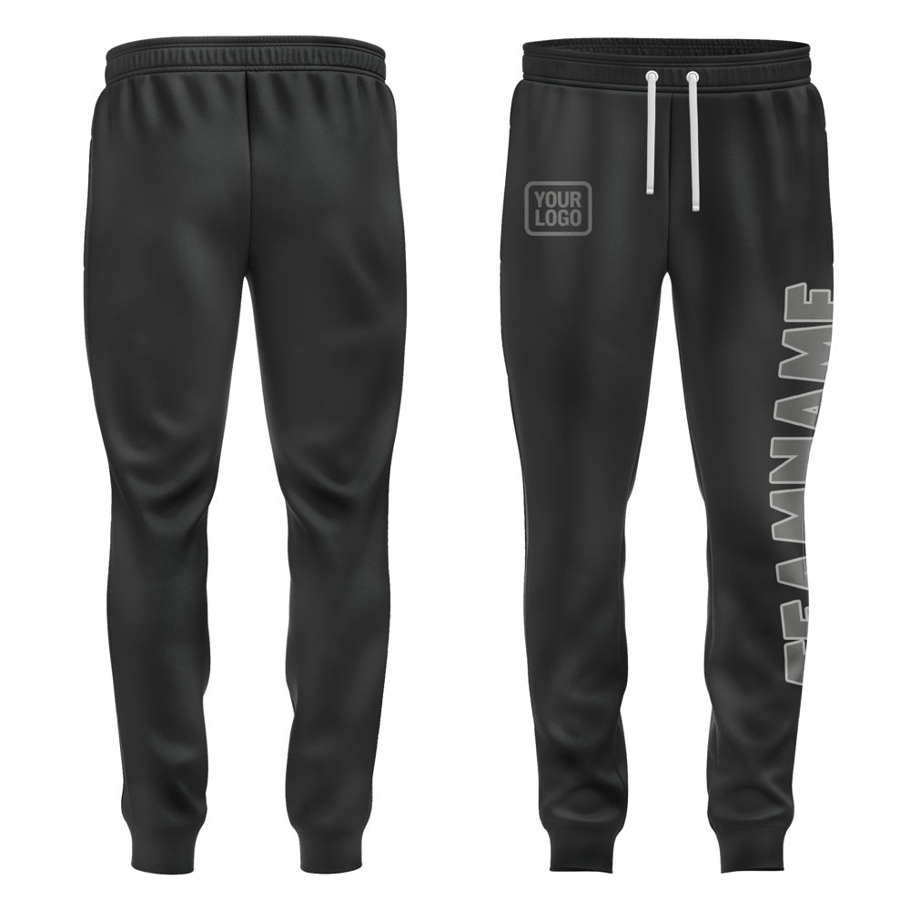 Custom Black Dark Grey Pants