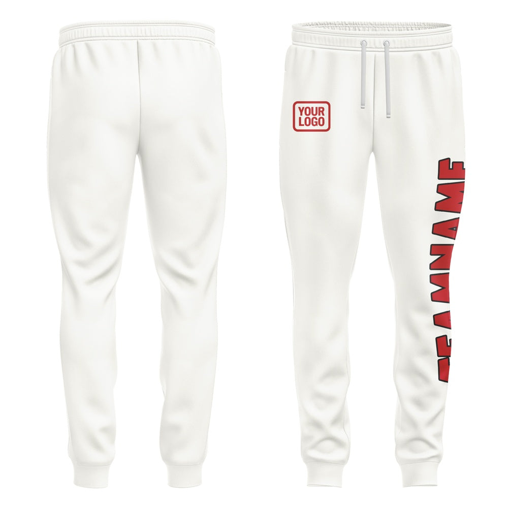 Custom White Red Pants