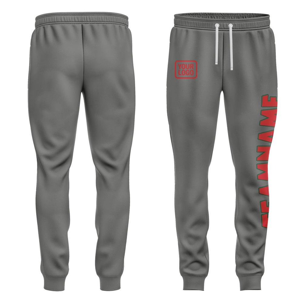 Custom Dark Grey Red Pants