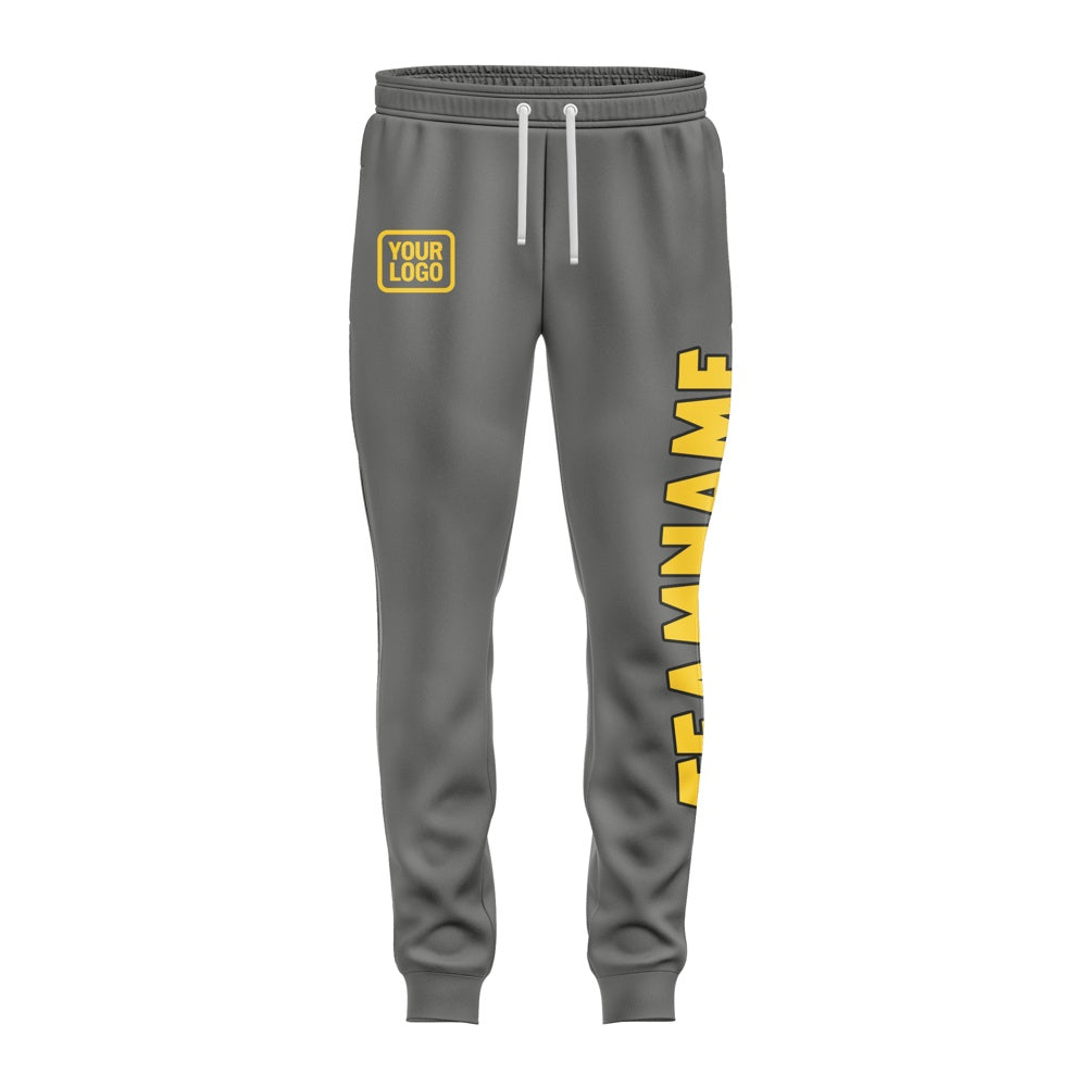 Custom Dark Grey Gold Pants