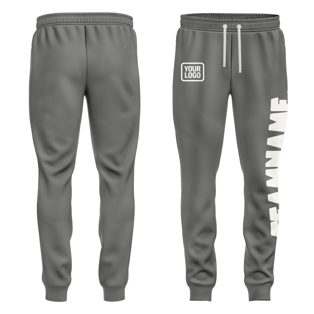 Custom Dark Grey White Pants