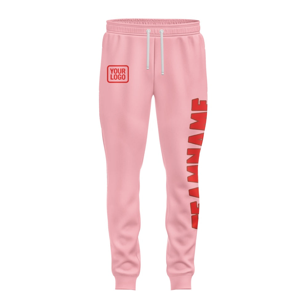 Custom Light Pink Orange Red Pants