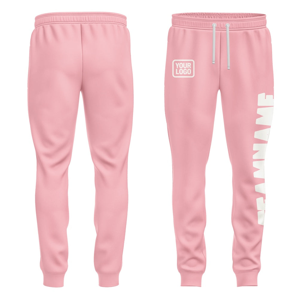 Custom Light Pink White Pants