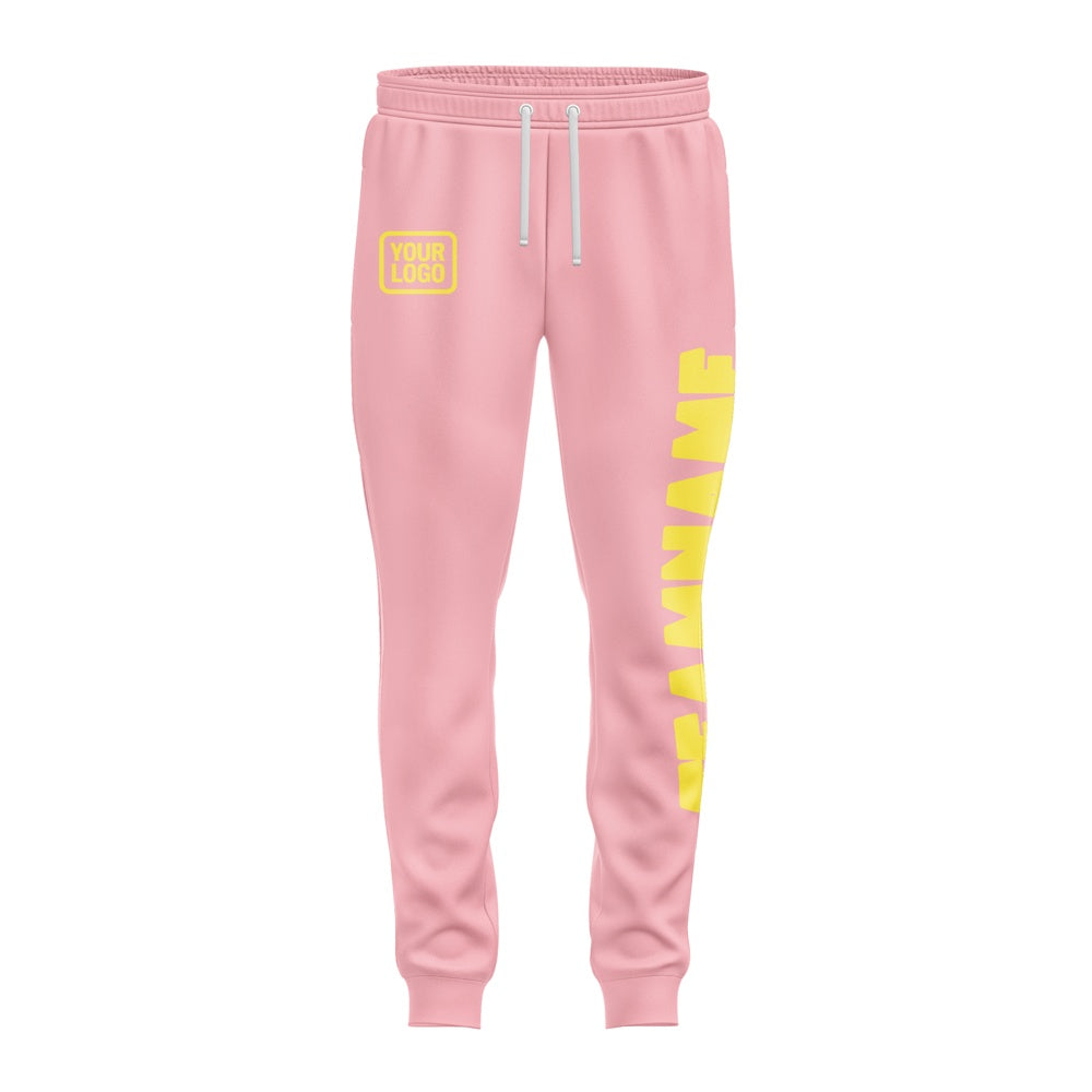 Custom Light Pink Light Yellow Pants