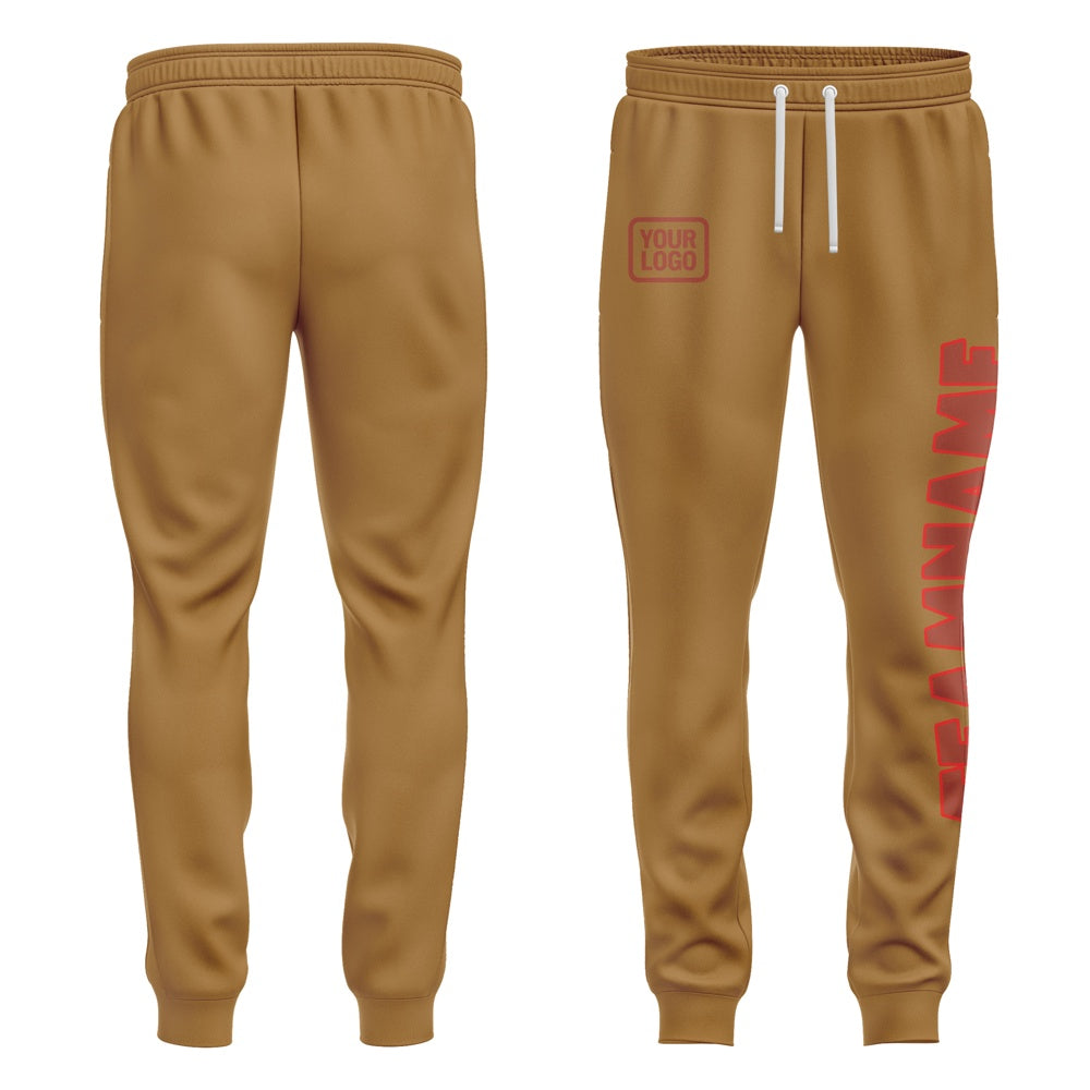 Custom Khaki Coral Red Pants