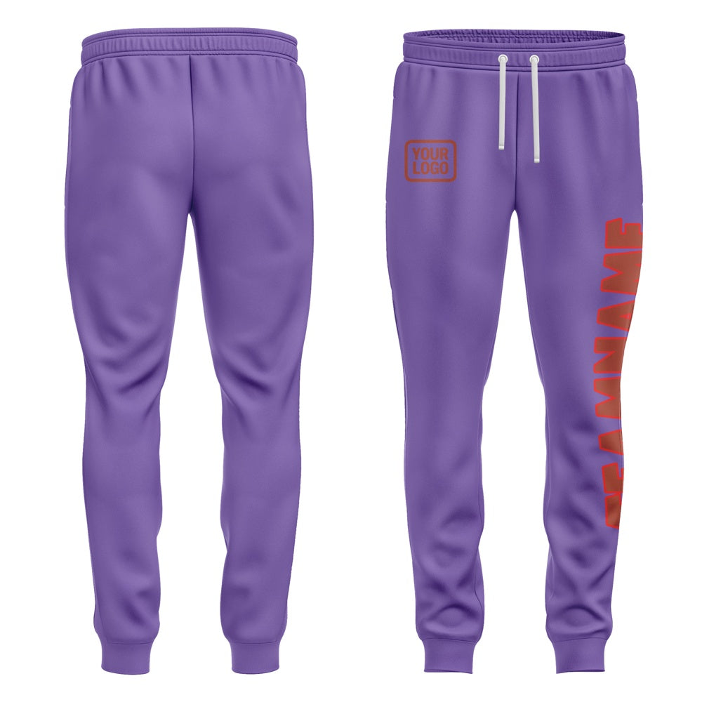 Custom Light Purple Coral Red Pants