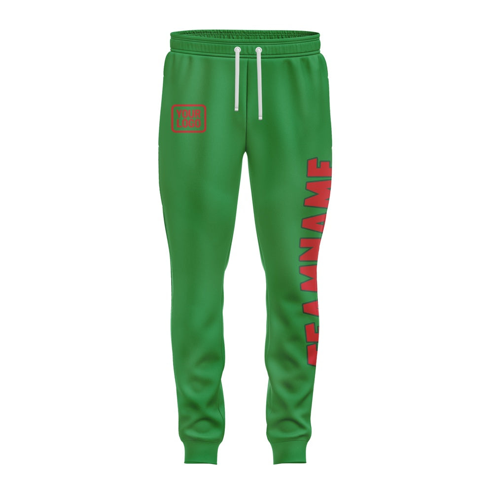 Custom Emerald Green Red Pants
