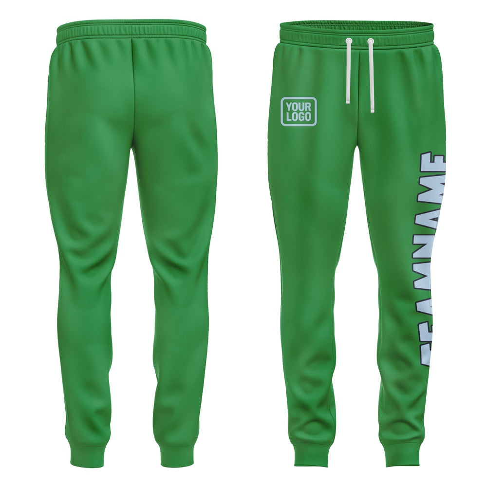 Custom Emerald Green Light Blue Pants