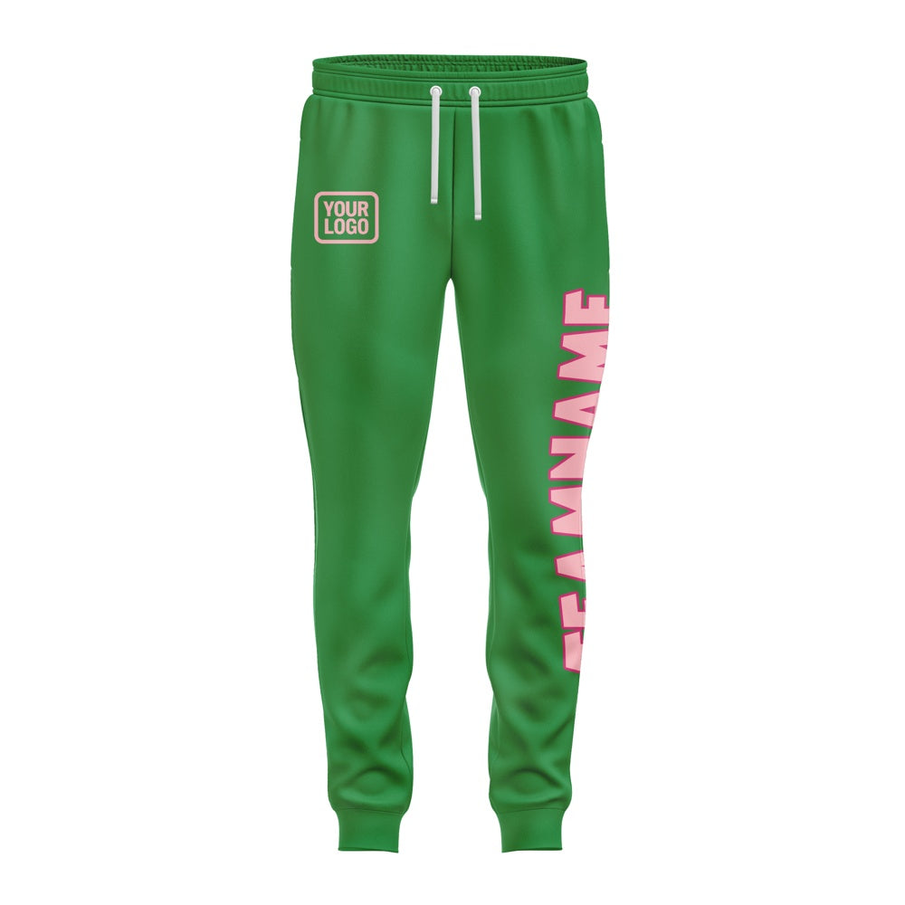 Custom Emerald Green Light Pink Pants