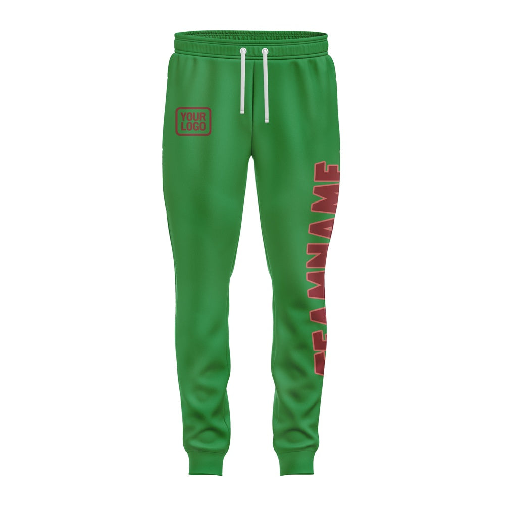 Custom Emerald Green Crimson Red Pants