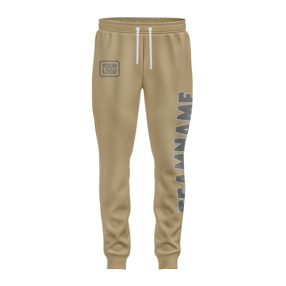 Custom Light Khaki Dark Grey Pants
