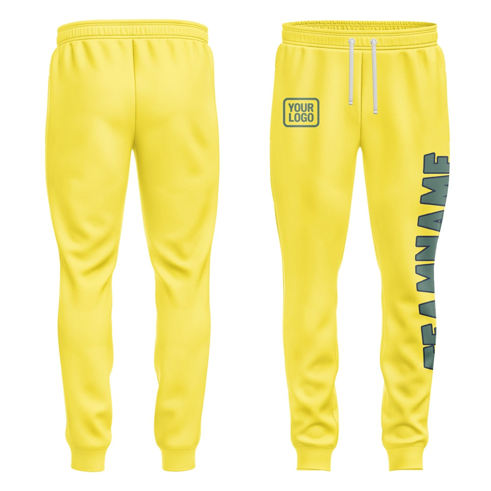 Custom Light Yellow Blue Green Pants