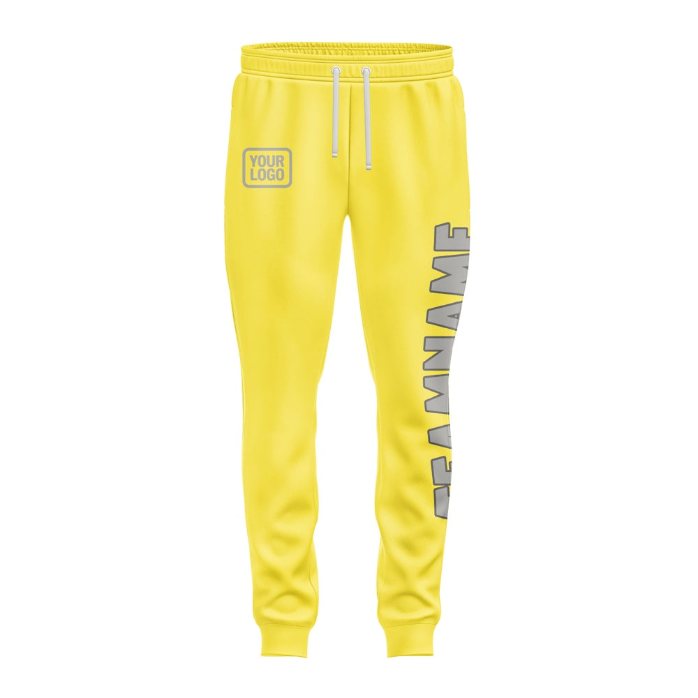 Custom Light Yellow Gray Pants