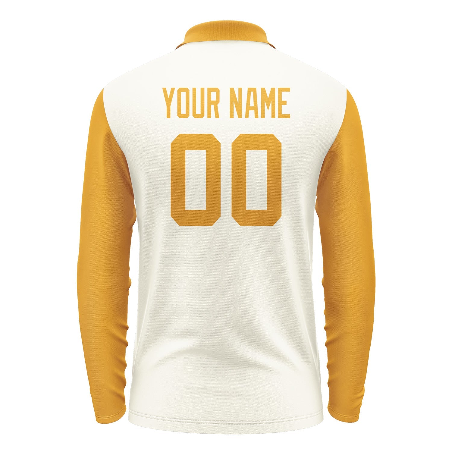 Custom Cream Yellow Long Sleeve Polo Shirt Pl031919B119