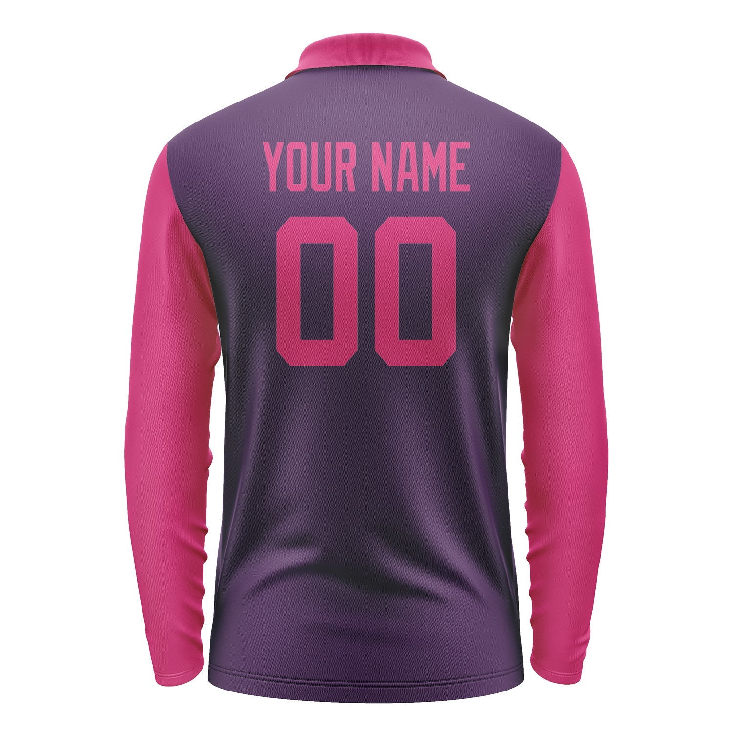 Custom Purple Pink Long Sleeve Polo Shirt Pl071313B113