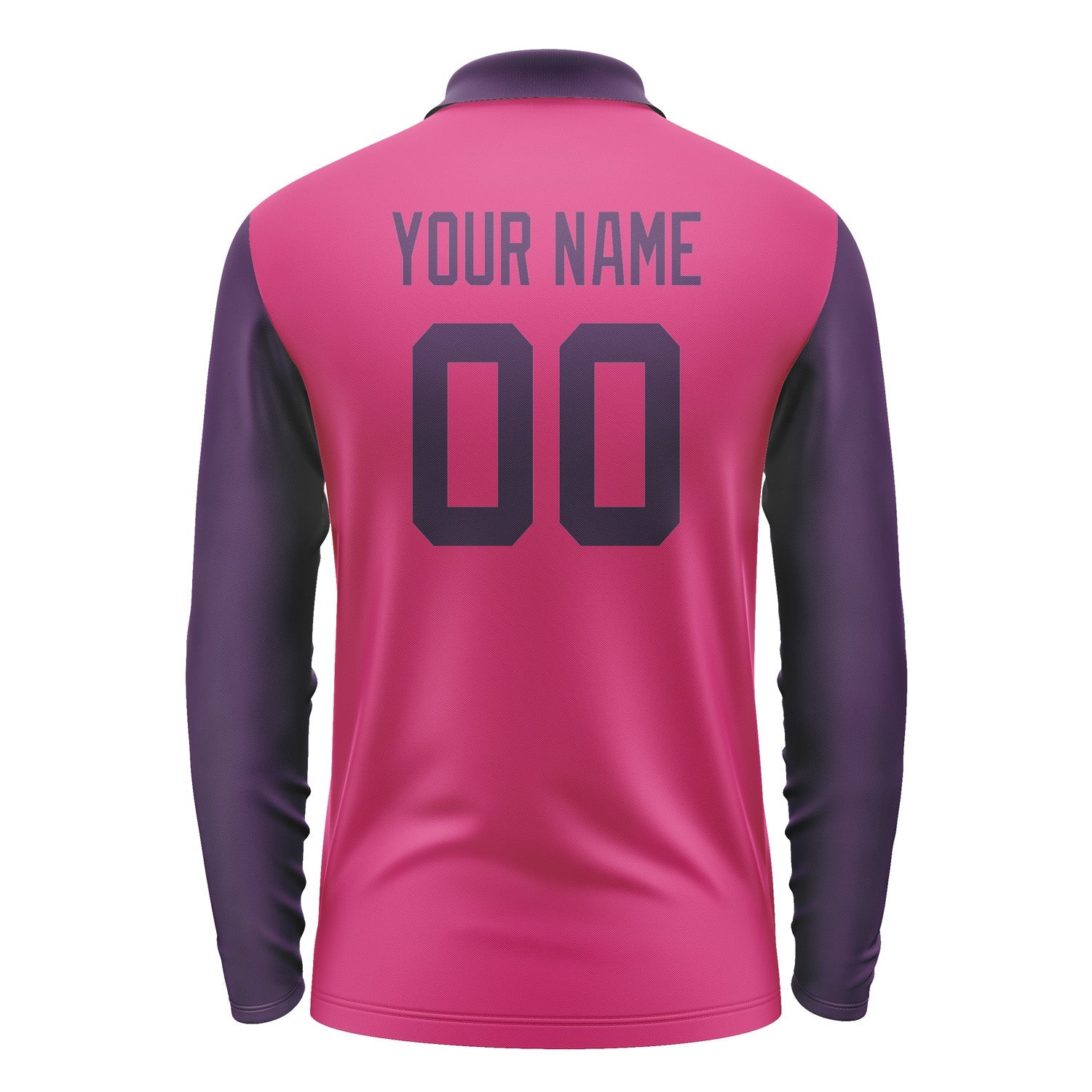 Custom Pink Purple Long Sleeve Polo Shirt Pl130707B107
