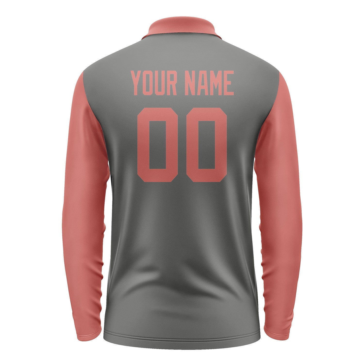 Custom Dark Grey Copper Rose Long Sleeve Polo Shirt Pl202929B129