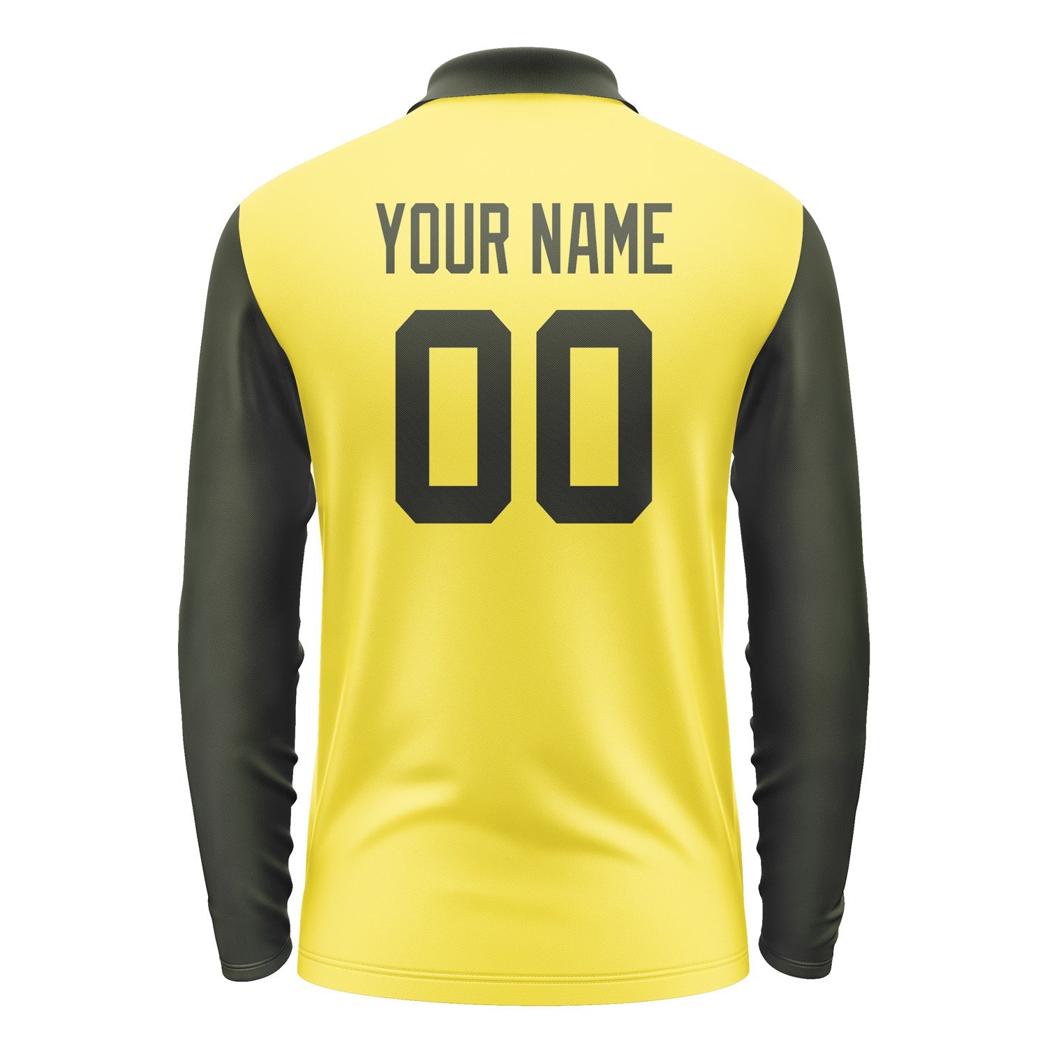 Custom Light Yellow Olive Long Sleeve Polo Shirt Pl260202B102