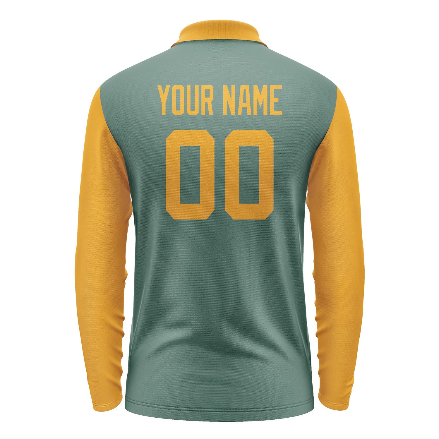 Custom Blue Green Yellow Long Sleeve Polo Shirt Pl271919B119