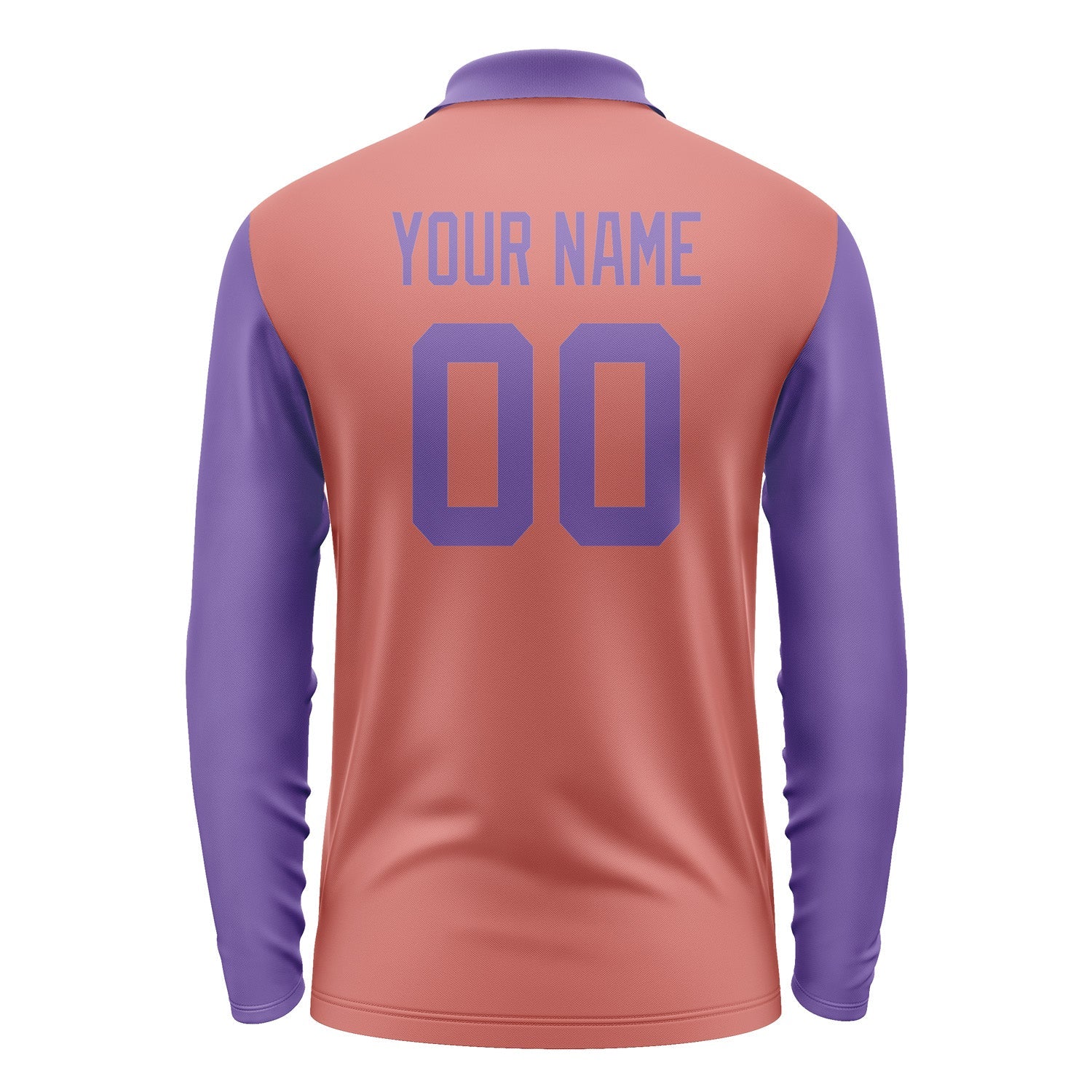 Custom Copper Rose Light Purple Long Sleeve Polo Shirt Pl292323B123