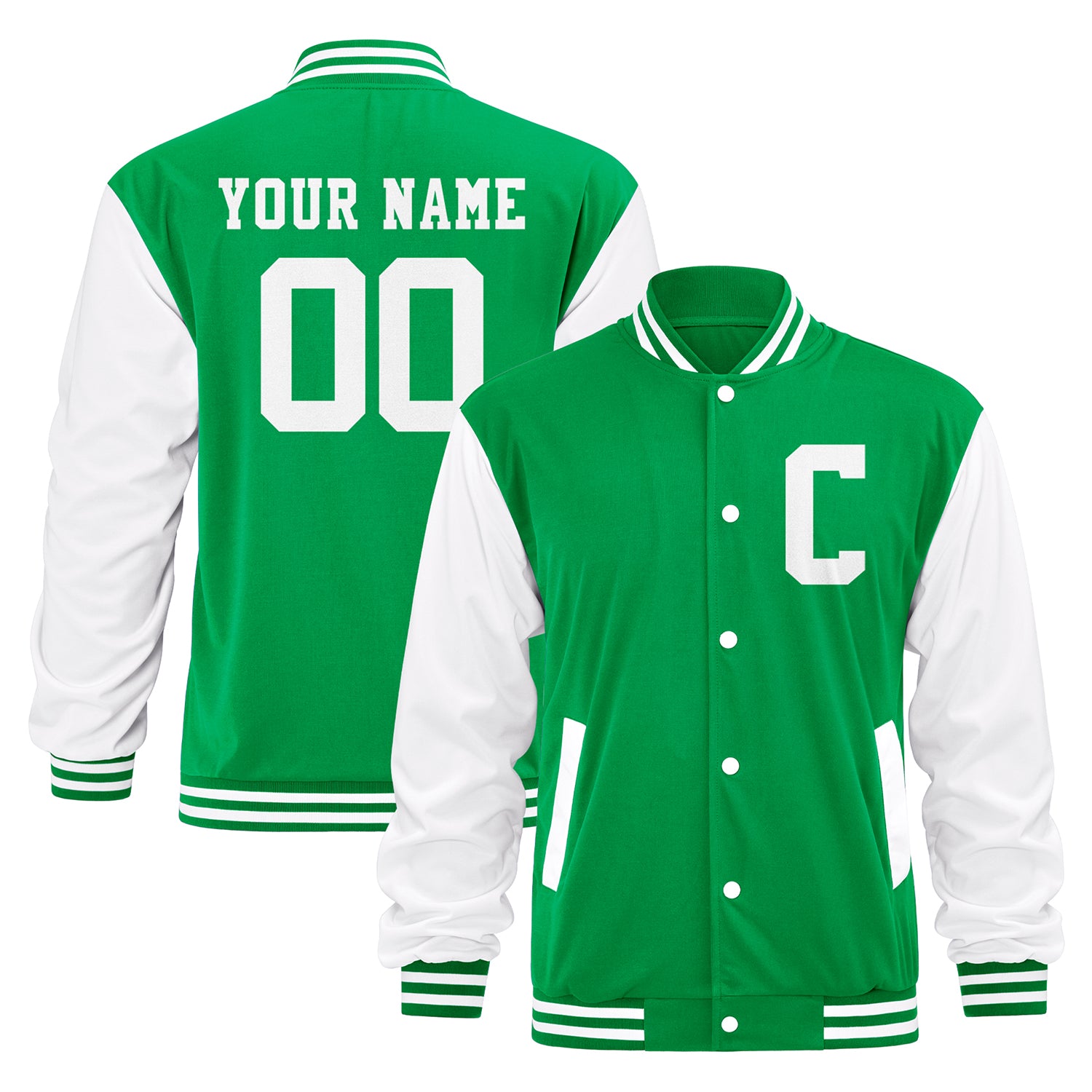 Custom Varsity Letterman Jacket — Add Monogram Initial / Name / Number