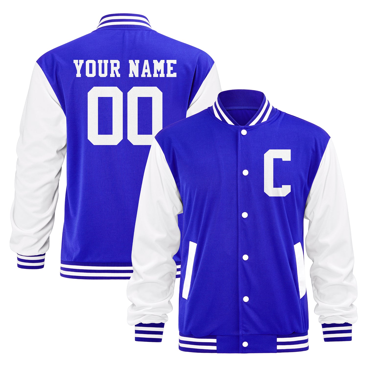 Custom Varsity Letterman Jacket — Add Monogram Initial / Name / Number